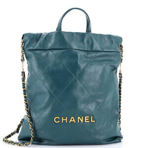 Chanel Medium 22 Chain Backpack Quilted Calfskin